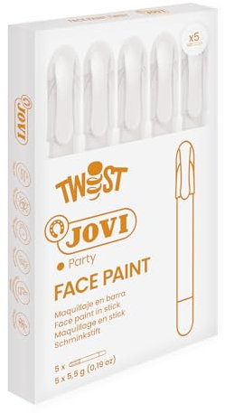 Jovi - Twist Face Paint, Maquillaje Facial Infantil, 5 Unidades, Color Blanco (19101)
