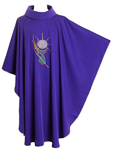 BLESSUME Prêtre Chasuble Calice Blé Brodé Vêtements (Style#1) (Style#2)