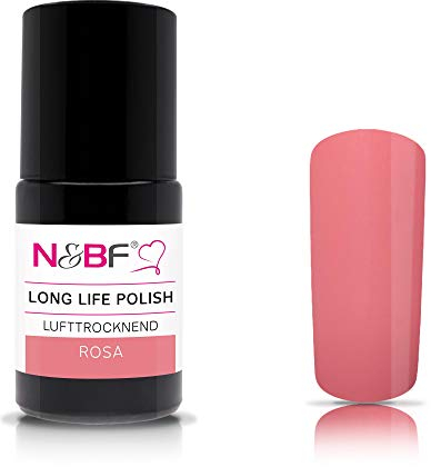 N&BF Long Life Nail Polish 15ml | Nagellack Rosa Pink | robuste & langlebige Lacke (lufttrocknend) | Made in Germany | vegan & 7-free | long lasting Gellack ohne UV Licht