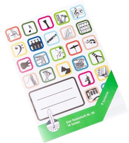 STAR 39 Notenheft A5 hoch 8 Systeme 16 Seiten