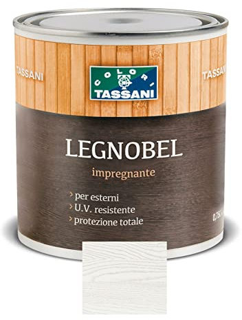 Legnobel Impregnante a Solvente Vernice per Legno Tassani 1 Lt - Varie Colorazioni (Bianco Decapè)