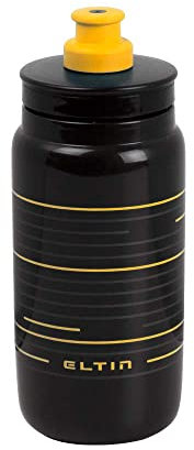 ELTIN Bidón de ciclismo Pro 550ml negro y amarillo