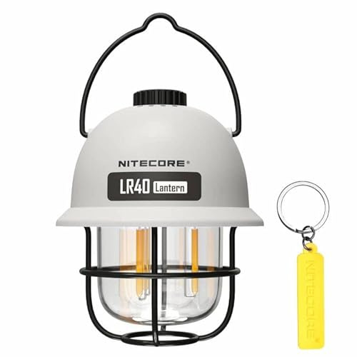 NITECORE LR40 Multifunktionale USB-C-Laterne, wiederaufladbar, mit NITECORE-Tag, Weiß