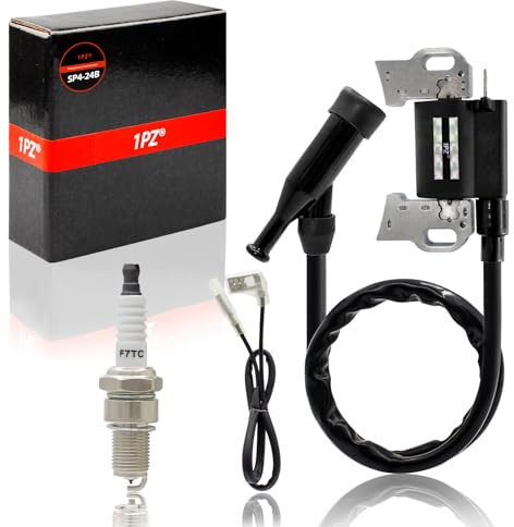 1PZ SP4-24B Bobina de Encendido y Bujía para Honda GX240 GX270 GX340 GX390 8HP 11HP 13HP 16HP 390cc 420cc Motor 30500-ZS2-023 30500-ZF6-W02
