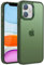 PuyaTeya Upgrade für iPhone 11 Hülle, [Militärschutz] Stoßfest Schutzhülle Samtige Touch Matt Anti-Kratzen Anti-Glatte Anti Fingerabdruck Handyhülle für iPhone 11(Dunkel Grün)