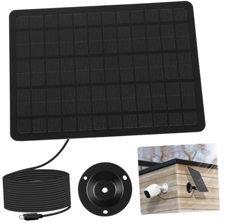 USB Solarpanel 20w aus Monokristallinem Silizium für Außenbereich | Wandhalterung mit 360°-montage, Laden, Inklusive Halterungen und Wanddübeln