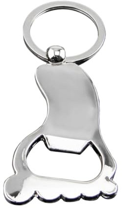 Cabilock regalos originales regalo original regalo para amigas wine opener abrebotellas llavero de metal con forma de pie llavero con forma de pie personalidad abrelatas