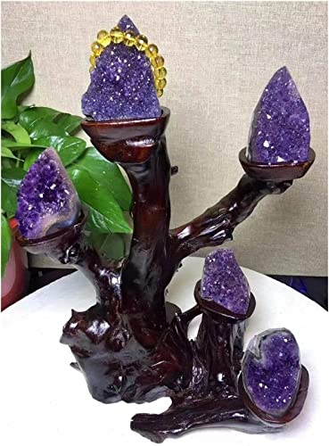 SFJSFIMQ Minerales Piedras Natural Amethyst Decoration Desmagnetización Ciudad Ciudad de Limpieza del Tesoro del Tesoro de la Olla Cava Cueva Feng Shui Cristal Piedras Decoración