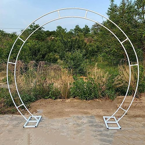 forestalk Heavy Duty Metal Wedding Arch Anti-Rust, Moon Gate Gold/Black/White, Circle Garden Arbor Archway For Bridal Party Decoration, Gardens Decorations