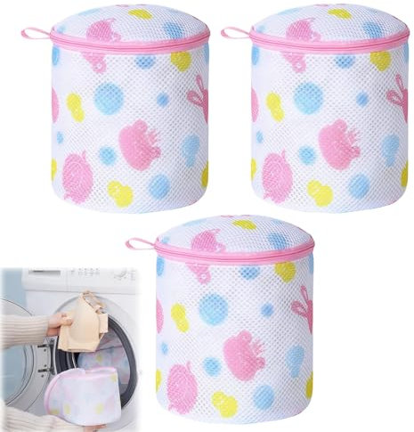 3 Stück BH-Wäschebeutel, BH Waschnetz für Waschmaschine, Waschbeutel-Set aus Netzstoff, Wiederverwendbare Waschbeutel mit Reißverschluss, geeignet für BH, Kleidung, Socken sowie Babykleidung usw