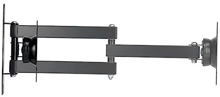 IWOWHERO Tv Wall Mount Bracket and Tv Frame for 10-27 Inch Led Lcd Monitor 15 Degree Tilt, Universal Black Fixed Flat Panel Support for Home and Office