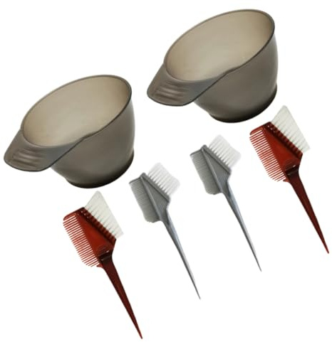 BESTYASH 6 Pezzi Colorazione Ciotole Miscelazione e Pettini per Tinture Strumenti Professionali per Parrucchieri Facili Usare e Riutilizzabili Colori Random Colore Casuale