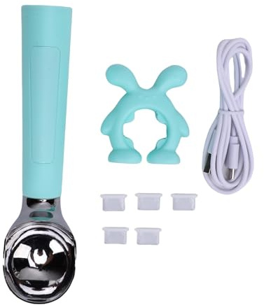 Ejoyous Elektrischer Eisportionierer, Heizbarer Eisportionierer mit LED Display und 70℃ in 3-5 Sekunden IP67 Wasserdicht, für harte Eiscreme und Desserts (BLUE)