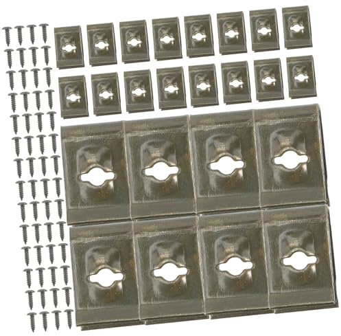 OUNONA 100paires Colliers De Serrage Métalliques Pour Clôture à Câbles Kit De Vis Autotaraudeuses Avec Outil De Fixation Pour Fils Et Câbles