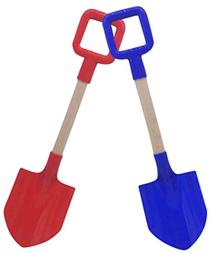 Licsaliwe Chovela de Arena de la Playa para niños, Pala de Madera de 2 Piezas Pala de plástico para jardín, Caja de Arena, Juego al Aire Libre, 4x16 Pulgadas