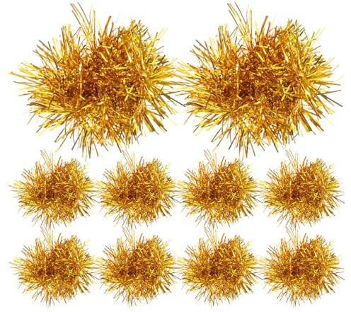 Cabilock Goldene Cheerleader Pompons aus Kunststoff 20 Stück für Auftritte | Leichtes Tragegefühl, Hohe Sichtbarkeit, Vielseitig Nutzbar, Geeignet für Kinder und Erwachsene