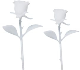 HOMSFOU 4Pcs Mini Rose Ornament Resin Craft Set, 3D Handmade Crystal Glue Miniature Rose Models (20Mm, 25Mm, 30Mm, 35Mm) for DIY Decoration and Crafting