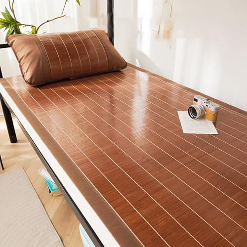 OAKVYNE Stuoia Di Bambù Per Letto Singolo, Stuoie Sonno Estate Pieghevole Tappetino Estivo In Bambù, Naturale Letto, Materassi Uso Su Entrambi I Lati(80 * 190cm/31.50 * 74.80in)