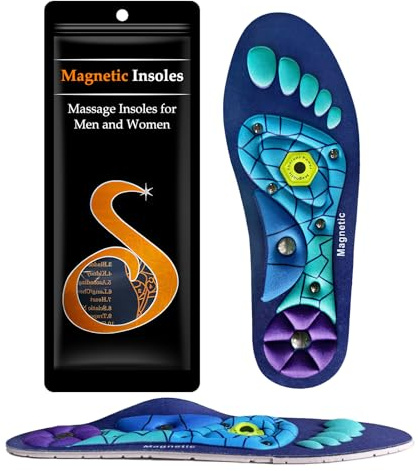 Magnetische Einlegesohlen Akupressur – Orthopädische Schuheinlagen zur Fußgewölbeunterstützung, Verbesserte Durchblutung & Komfort für Alltag, Arbeit und Sport, 1 Paar
