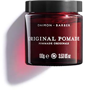 Daimon Barber Original Water Based Pomade, Medium Shine, Medium Hold Hair Pomade for Men, for Slick Backs, Pomps and Natural Hair Styles, Leaves Hair Feeling Silky and Soft, for All Hair Types 100g