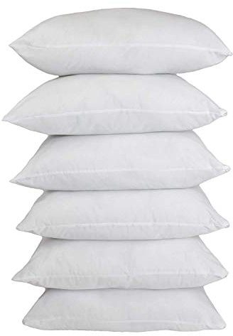 MERINO BETTEN 6er Set Kopfkissen 45x45 | Innenkissen | Schlafkissen | Füllkissen mit Reißverschluss
