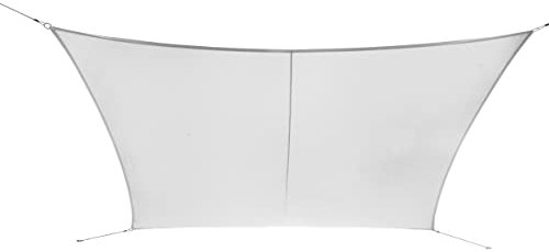 Ribelli Vela Protezione Solare Tenda da Sole Protezione UV 50+ Protezione dal Vento Rettangolare, colorazione:Bianco, Forma:Rettangolare, Taglia:2 x 4 m