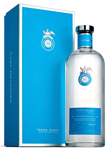 Casa Dragones Blanco Tequila 70cl, 40% ABV – 100% Blue Agave, Small-Batch Purity with Volcanic Spring Water - Crisp, Herbaceous & Smooth – Perfect on the Rocks or in Premium Margaritas – Gift-Ready