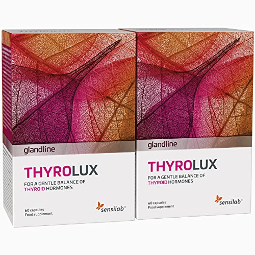 Schilddrüse – Jod Tabletten – L Tyrosin, Zink, Jod, Selen, Magnesium, Königsbasilikum, Schisandra, Mangan – 120 Optimal Dosierte Kapseln – Thyrolux von Sensilab