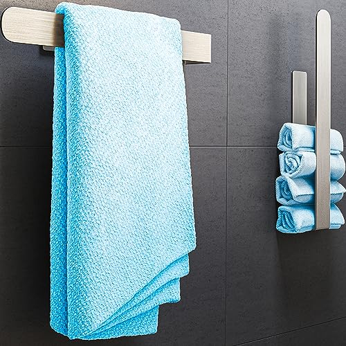 Bublife Handtuchhalter Ohne Bohren, Handtuchhalter Wand, Handtuchhalter-Bad, Geschirrtuchhalter, Towel Holder, Edelstahl, Spültuchhalter, Badezimmer, 36 cm, 10kg Tragkraft inkl. Klebestreifen