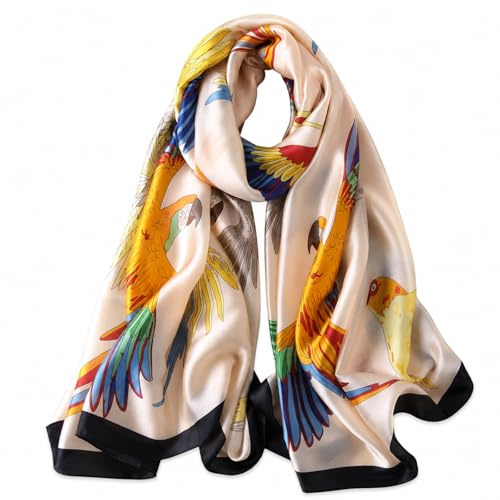 MAIRY Silk Satin Scarves for Women UK Fashion Elegant Scarf Long Large Scarfs Lightweight Wedding Shawls and Wraps - 180130