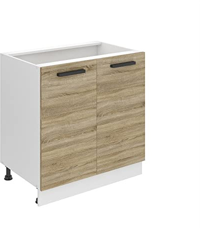 Belini Unterschrank SD 80 cm, ohne Arbeitsplatte, Sonoma-Eiche | Küche, Küchenunterschrank Breite, Küchenschrank mit 2 Türen