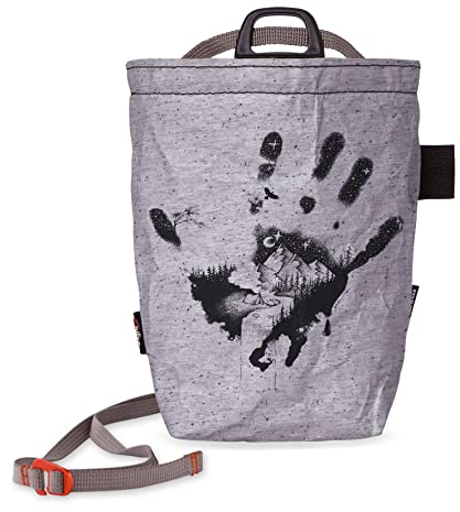 Chillaz Hand Chalkbag Grau - Cooler wasserfester Chalkbag, Größe One Size - Farbe Dot Grey Melange