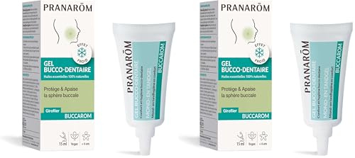 Pranarôm | Buccarom Gel | Confort Et Hygiène Bucco-Dentaire Bio | Aux Huiles Essentielles Biologiques | 15 g (Lot de 2)