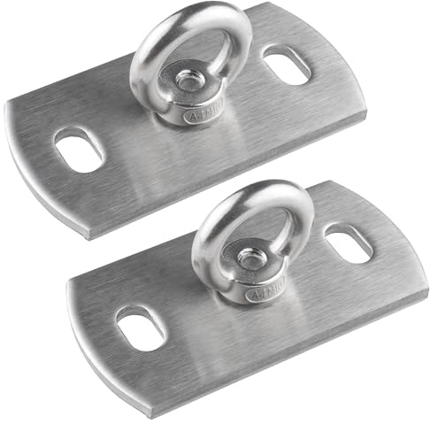 2er-Set Sonnensegel Wandhalterung aus V2A Edelstahl (ohne Verankerung) | V2A Wandhalter Ankerplatten – Made in Germany: ohne Befestigungsmaterial – ideal für vorhandene/eigene Verankerungen