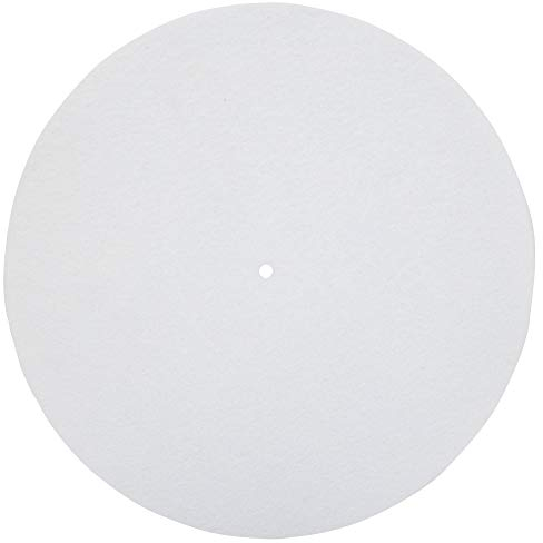 Plattenspieler-Plattenmatte, 30,5 cm Antivibrations-Audiophile-Pad für Plattenspieler, Audiophile-Pad-Zubehör, Plattenspieler-Zubehör (Weiß)