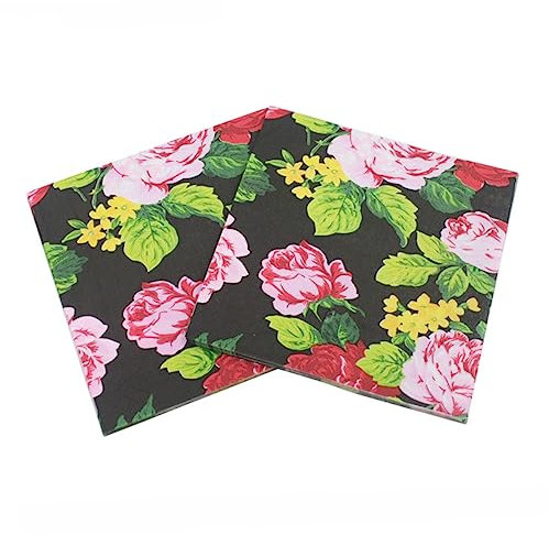 Gatuida Servietten Für Geburtstagspartys 20 Stück Mit Blumenmuster Servietten Für Partys Seidenpapier