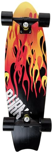 Skateboard Cruiser Skate Surfskate MINIBURN 69 cm | Carving e Cruising | Tavola in acero | Alberi in alluminio | Ruote 60 x 45 mm, ABEC-7 | Legno d'acero