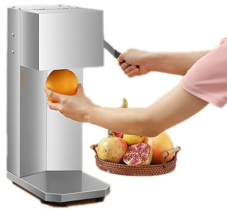 Presse-agrumes électrique en acier inoxydable, machine à jus d'orange automatique détachable de 150 W avec 3 têtes de machine, séparateur de pulpe de fruits commercial pour orange, kiwi