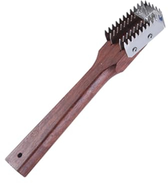 Fish Scaler Remover Wooden Handle Fish Scale Planer and Scraper to Kill Fish Tool to Remove Scale Artifact Fish Scale Tool