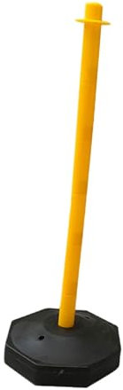 Harilla 33inch Traffic Post Cone, Parking Post, Crowd Control Parking Barrier, Multipurpose Street Stanchion for Construction Roads, Yellow