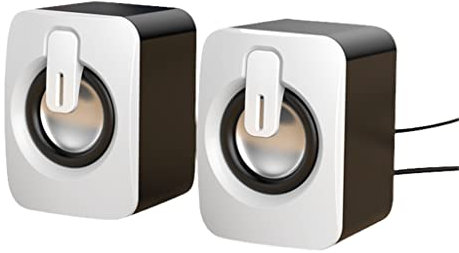 ZHCHAO Haut-Parleur Enceintes d'ordinateur 3D Stéréo Bass Sound Sound Player for Pc Haut-Parleur multimédia de Bureau for Ordinateur Portable(Wit)