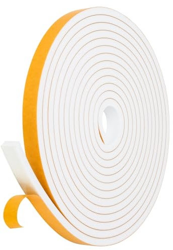 Dichtband Selbstklebend Gummidichtungsband für Türen und Fenster, Bad und Dusche, Anti-Kälte, Wind, Tür Dichtung, Dichtband, Dichtungsband, Fensterdichtband, Fenstera (Weiß, 15mmx6mmx5m)