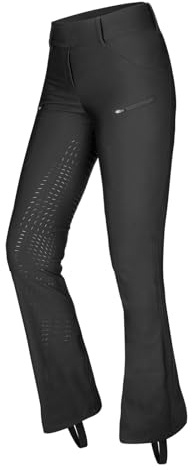 ELT Jodhpur Olivia - Mallas de equitación (silicona), Negro , 42