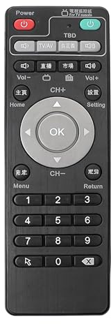 Remote Control for Unblock Tech Ubox Smart TV Box, Compatible with Gen 1/2/3/4/5 UPRO / S800 + / S800 / S900, Learning Remote for Set-Top Box Universal (Black)