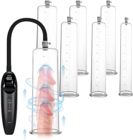 NAIXBTY Elektrische Penispumpe Vakuumpumpe Sex Spielzeug für Männer mit 6 Extraktions und Deflationsmodi Penis Erektion Potenzsteigerung Penisverlängerung Vergrößerung Impotenzhilfe Pumpe Trainer (B)