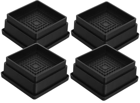 QUMIIRITY 4pcs Bed Lifters Furniture Riser Blocks Nonslip Rubber for Chairs Sofas Desk Leg Risers Height Adjusters for Easy Access