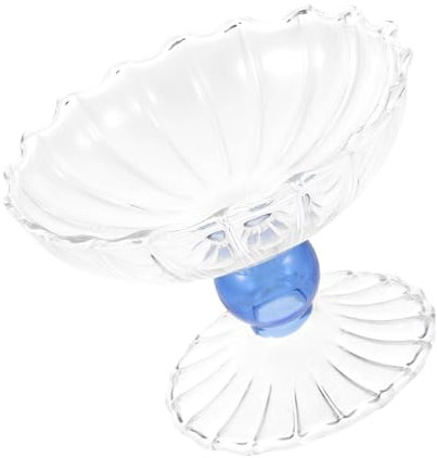 MAGICLULU Bol à Fruits en Verre 350 Ml Transparent sur Pied Multifonctionnel, Saladier Vintage pour Desserts, Bonbons et Fruits la Maison, Salon et Fêtes, Bol de Service Polyvalent