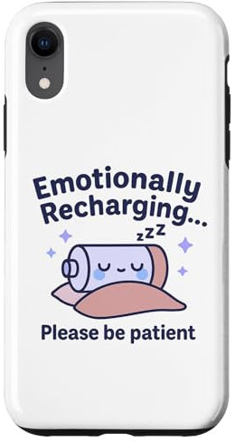 Batterie à recharge émotionnelle pour la santé mentale Coque pour iPhone XR