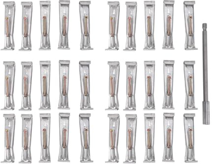 Lybunair Set di 30 ganci rapidi a vite per grondaie, staffe in alluminio da 12,7 cm, viti preassemblate, per grondaie cadenti