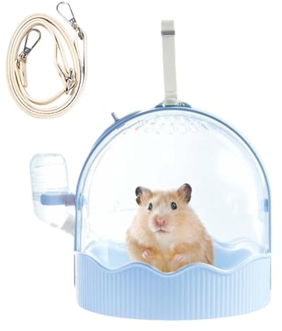 Guinea Pig Transport Box, Small Animal Cage with Adjustable Shoulder Strap, Pet Accessories for Garden, Home, Camping, Outdoor, Play and Care